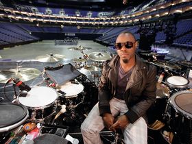 Chris Johnson's Rihanna drum setup in pictures