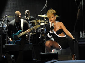 Chris Johnson's Rihanna drum setup in pictures