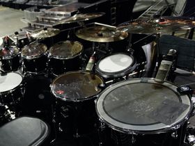 Chris Johnson's Rihanna drum setup in pictures
