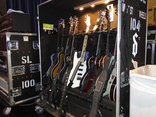 VIDEO: Shinedown guitarist Zach Myers' live setup Myers' guitar road case is filled with PRS goodness