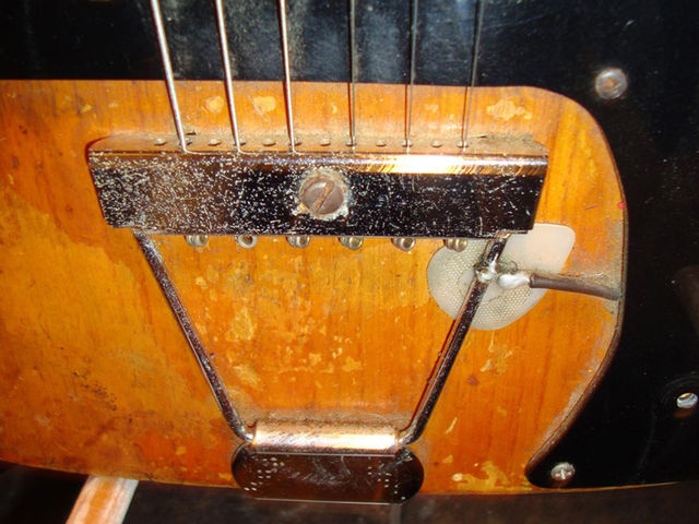 All-Star Gear: Steve Morse's Frankenstein Telecaster Steve Morse's Telecaster - tailpiece detail