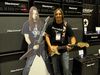 Tony Plasko, product specialist for Blackstar, gets ready to go up against Gus...sort of