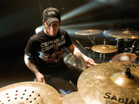Nick Augusto's Trivium drum setup in pictures