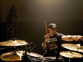 Nick Augusto's Trivium drum setup in pictures