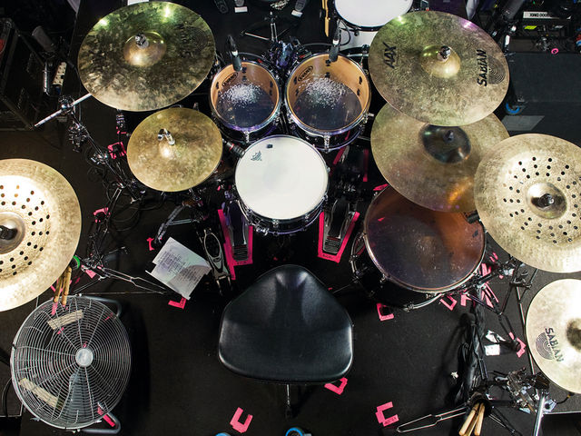 Nick Augusto's Trivium drum setup in pictures