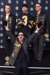 A typically shy Bono celebrates more industry trinkets, 21 February 2001