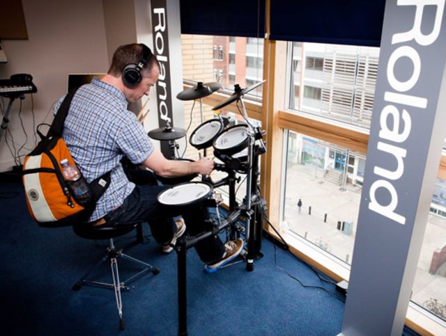 Drum Like It Hot Roland's V-Drum kits get a battering at PSL