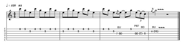 We shall ease you into our triadic based section with a simple three-against-four idea. Again, intonation (tuning between the notes) is a huge issue, so make sure you're perfectly in tune.
