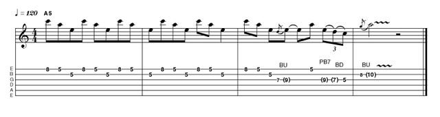 Example 1.7: Triadic/Arpeggio We shall ease you into our triadic based section with a simple three-against-four idea. Again, intonation (tuning between the notes) is a huge issue, so make sure you're perfectly in tune.