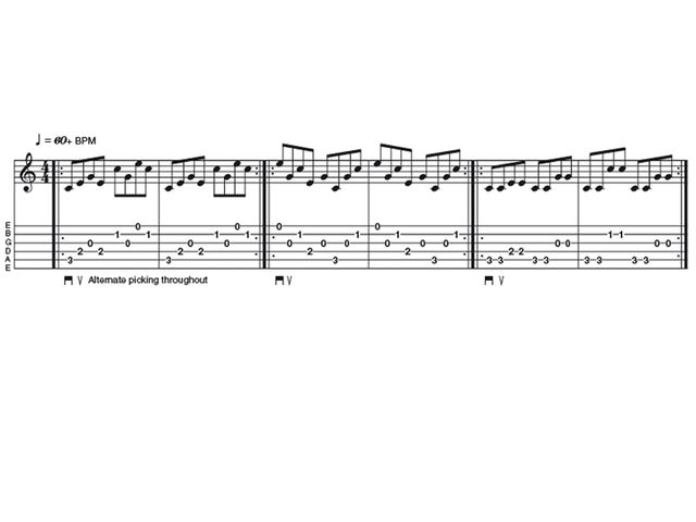 Use the exercises to practice your cross-picking technique