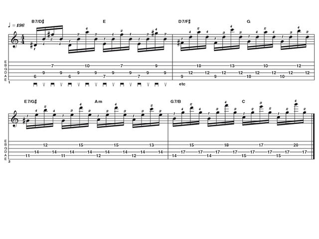 Advanced lick two: Steve Morse arpeggios