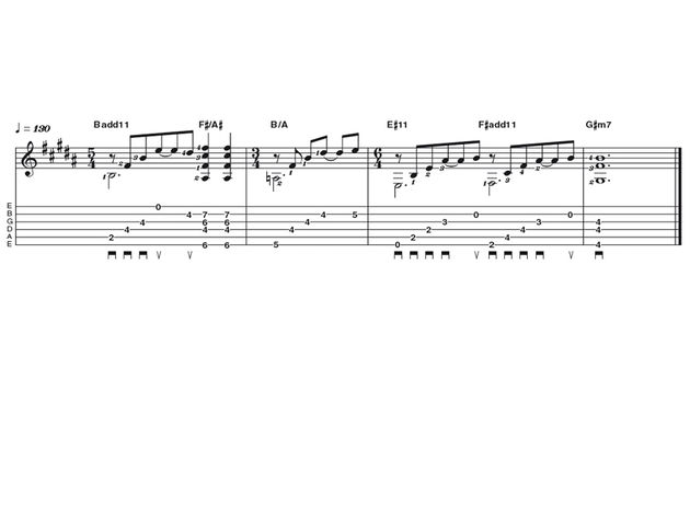 Intermediate lick one: Alex Lifeson riff