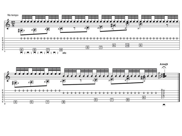 Advanced lick one: Eddie Van Halen-style mock flamenco