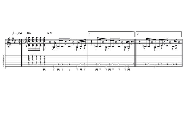 Easy lick two: James Brown-style funk chords