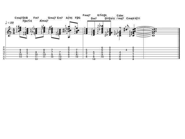 Advanced lick one: jazz stretch chords
