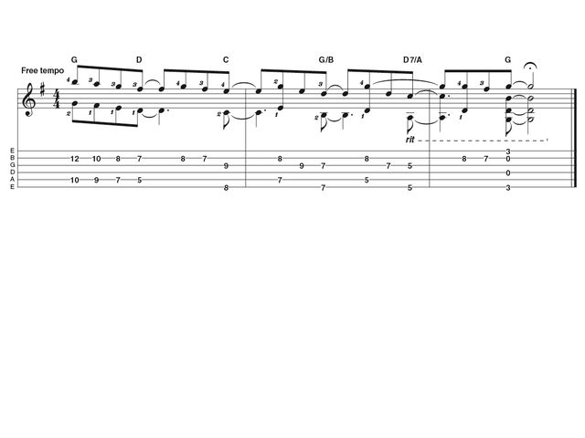 Intermediate lick one: James Taylor chords