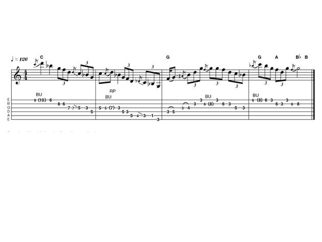 Intermediate lick one: Blues leads from the border
