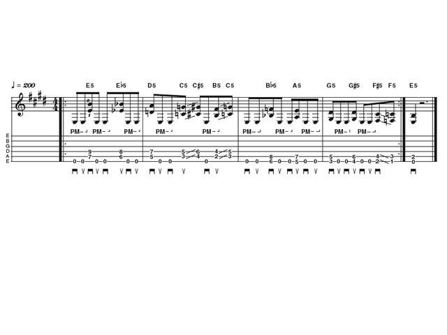 Intermediate lick two: Metallica style rhythm