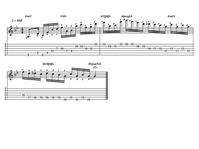 Advanced lick one: Carl Verheyen line