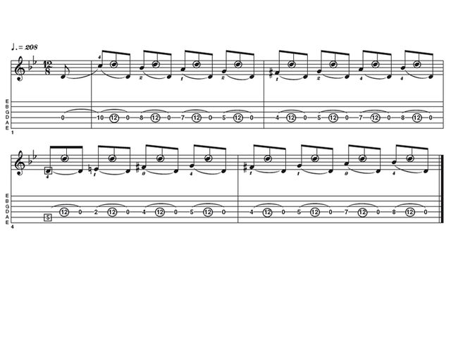 Intermediate lick two: Two-handed tapping