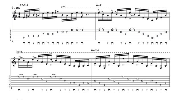 Sweep picking workout: part one blank