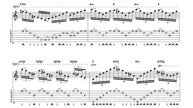 Sweep picking workout: part three blank
