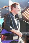 John Paul Jones certainly likes the unusual when he approaches luthier Hugh Manson to build his instruments to use with Them Crooked Vultures – This Purple Beast is a bass lap-steel with integrated MIDI screen.
