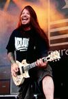 His Lamb Of God partner Willie Adler always looks like he's having the time of his life, despite the highly menacing sound of his complex riffs.  He opts for EMGs in his ESP BC signature model.