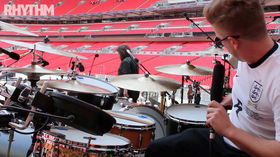 Video: Robbie Williams drummer Karl Brazil shows Rhythm around his stadium tour drum kit