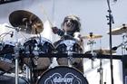 Black Veil Brides' Christian Coma shows us some stick tricks