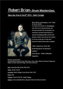 Rob Brian announces Bath drum masterclass