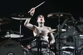 In Pictures: Travis Barker live with Blink-182