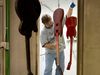 Up to speed again Hanging the guitars is part of the finishing process – not a precaution against future floods!