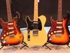 1960 Heavy Relic Sunburst Strat, NOS Blonde Nocaster and a 1960 NOS Sunburst Strat