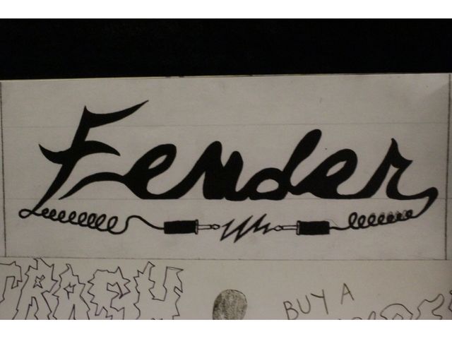 Kurt's Fender logo