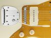 Bridge Featuring an Adjusto-Matic bridge with vintage style floating vibrato tailpiece.
