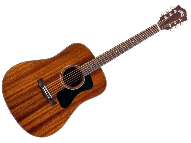 Guild GAD D-125 The GAD D-125 dreadnaught (MSRP £526.80) is constructed primarily from mahogany and will have a rosewood fingerboard.