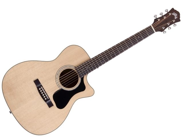 Guild GAD F-130CE The F-130CE (MSRP £850.80) is an orchestra-style electro-acoustic featuring the Fishman pickup system and are constructed from mahogany.