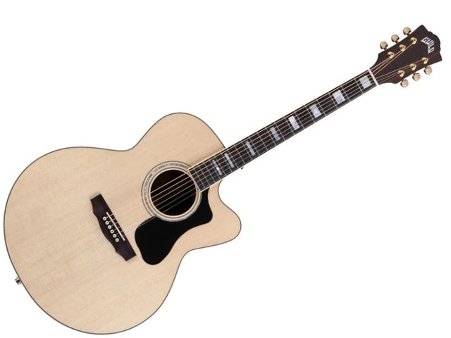 Guild GAD F-150RCE The F-150RCE (MSRP £1,258.80), like the F-150R, features rosewood back, sides, fingerboard and neck, but has an onboard Fishman Sonitone pickup system built-in.